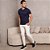 Calça Social Masculina Alfaiataria Skinny Poliéster Branca - Imagem 3