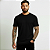 Camiseta Masculina Slim Canelada Lisa Preta - Imagem 1