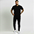 Camiseta Masculina Slim Canelada Lisa Preta - Imagem 10