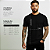 Camiseta Masculina Slim Canelada Lisa Preta - Imagem 11