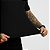 Camiseta Masculina Slim Canelada Lisa Preta - Imagem 4
