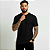 Camiseta Masculina Slim Canelada Lisa Preta - Imagem 5