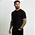 Camiseta Masculina Slim Canelada Lisa Preta - Imagem 6