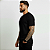 Camiseta Masculina Slim Canelada Lisa Preta - Imagem 7