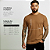 Camiseta Masculina Slim Canelada Lisa Marrom - Imagem 11