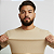 Camiseta Masculina Slim Canelada Lisa Bege - Imagem 2