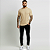 Camiseta Masculina Slim Canelada Lisa Bege - Imagem 9