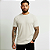 Camiseta Masculina Slim Canelada Lisa Off White - Imagem 1