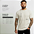 Camiseta Masculina Slim Canelada Lisa Off White - Imagem 11