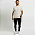 Camiseta Masculina Slim Canelada Lisa Off White - Imagem 9