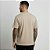 Camiseta Masculina Básica Lisa Gola Ribana Bege - Imagem 5