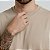 Camiseta Masculina Básica Lisa Gola Ribana Bege - Imagem 7