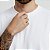 Camiseta Masculina Básica Lisa Gola Ribana Branca - Imagem 6