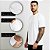 Camiseta Masculina Básica Lisa Gola Ribana Branca - Imagem 8