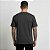 Camiseta Masculina Básica Lisa Gola Ribana Chumbo - Imagem 4