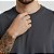 Camiseta Masculina Básica Lisa Gola Ribana Chumbo - Imagem 6