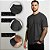 Camiseta Masculina Básica Lisa Gola Ribana Chumbo - Imagem 8