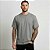 Camiseta Masculina Básica Lisa Gola Ribana Cinza - Imagem 1