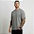 Camiseta Masculina Básica Lisa Gola Ribana Cinza - Imagem 2