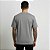 Camiseta Masculina Básica Lisa Gola Ribana Cinza - Imagem 4