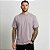 Camiseta Masculina Básica Lisa Gola Ribana Lilás - Imagem 1