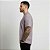Camiseta Masculina Básica Lisa Gola Ribana Lilás - Imagem 3