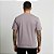 Camiseta Masculina Básica Lisa Gola Ribana Lilás - Imagem 4