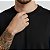 Camiseta Masculina Básica Lisa Gola Ribana Preta - Imagem 7
