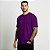 Camiseta Masculina Básica Lisa Gola Ribana Roxa - Imagem 2