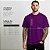 Camiseta Masculina Básica Lisa Gola Ribana Roxa - Imagem 9