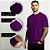 Camiseta Masculina Básica Lisa Gola Ribana Roxa - Imagem 8
