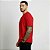 Camiseta Masculina Básica Lisa Gola Ribana Vermelha - Imagem 3