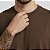 Camiseta Masculina Básica Lisa Gola Ribana Marrom - Imagem 7