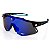 Óculos Esportivo Hupi Magnetic Preto e Azul Lente Azul Espelhada - Imagem 1