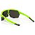 Óculos Esportivo Hupi Huez Amarelo Neon e Cinza L. Azul Espelhada - Imagem 3