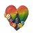 Coração Nossa Senhora com Flores Arco-íris - Beth - MG - Imagem 1