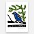 Xilogravura Saí Azul P - assinada por J. Borges - PE (Última peça) - Imagem 1