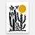 Xilogravura "Cactos e Sol Amarelo" M 2025 - Bacaro Borges - PE - Imagem 1