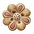 Flor de Parede 8Cm Bege - Roberta - Vale do Jequitinhonha - MG - Imagem 1