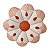 Flor de Parede 20Cm Branca - Josefina - Vale do Jequitinhonha - MG - Imagem 1
