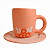 Caneca Bege com Pires - Luiza - Vale do Jequitinhonha - MG - Imagem 1