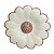 Flor de Parede 8Cm Branca - Lisa - Vale do Jequitinhonha - MG - Imagem 1