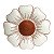 Flor de Parede 14Cm Branca - Aline - Vale do Jequitinhonha - MG - Imagem 1