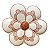 Flor de Parede 18Cm Branca - Pedrelina - Vale do Jequitinhonha - MG - Imagem 1