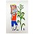 Xilogravura "Carregando Milho" P - Edna - PE - Imagem 1