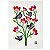 Xilogravura "Pássaros e Flores 3" P - Edna - PE - Imagem 1