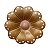 Flor de Parede 10Cm Marrom com Detalhe Rosa - Cláudia - Vale do Jequitinhonha - MG - Imagem 1