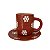 Caneca Vermelha com Pires - Luiza - Vale do Jequitinhonha - MG - Imagem 1