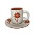 Caneca Branca com Pires P - Luiza - Vale do Jequitinhonha - MG - Imagem 1