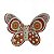 Borboleta de Parede 10x9 Vermelha - Roberta - Vale do Jequitinhonha - MG - Imagem 1